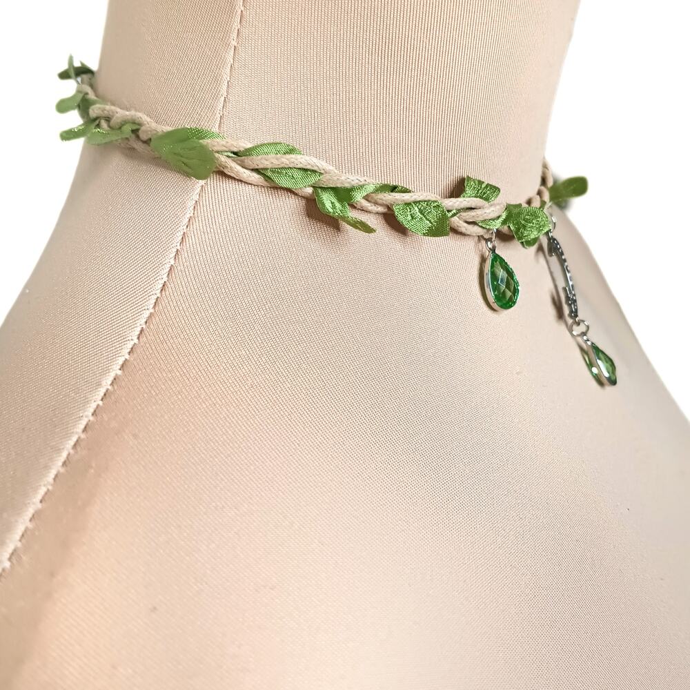 SOLD Handcrafted Green Moon Goddess Choker - Picture 4 of 5